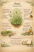 Heritage Herb Set | Caraway, Anise & Lovage | Traditional Herb Reference Printable Collection