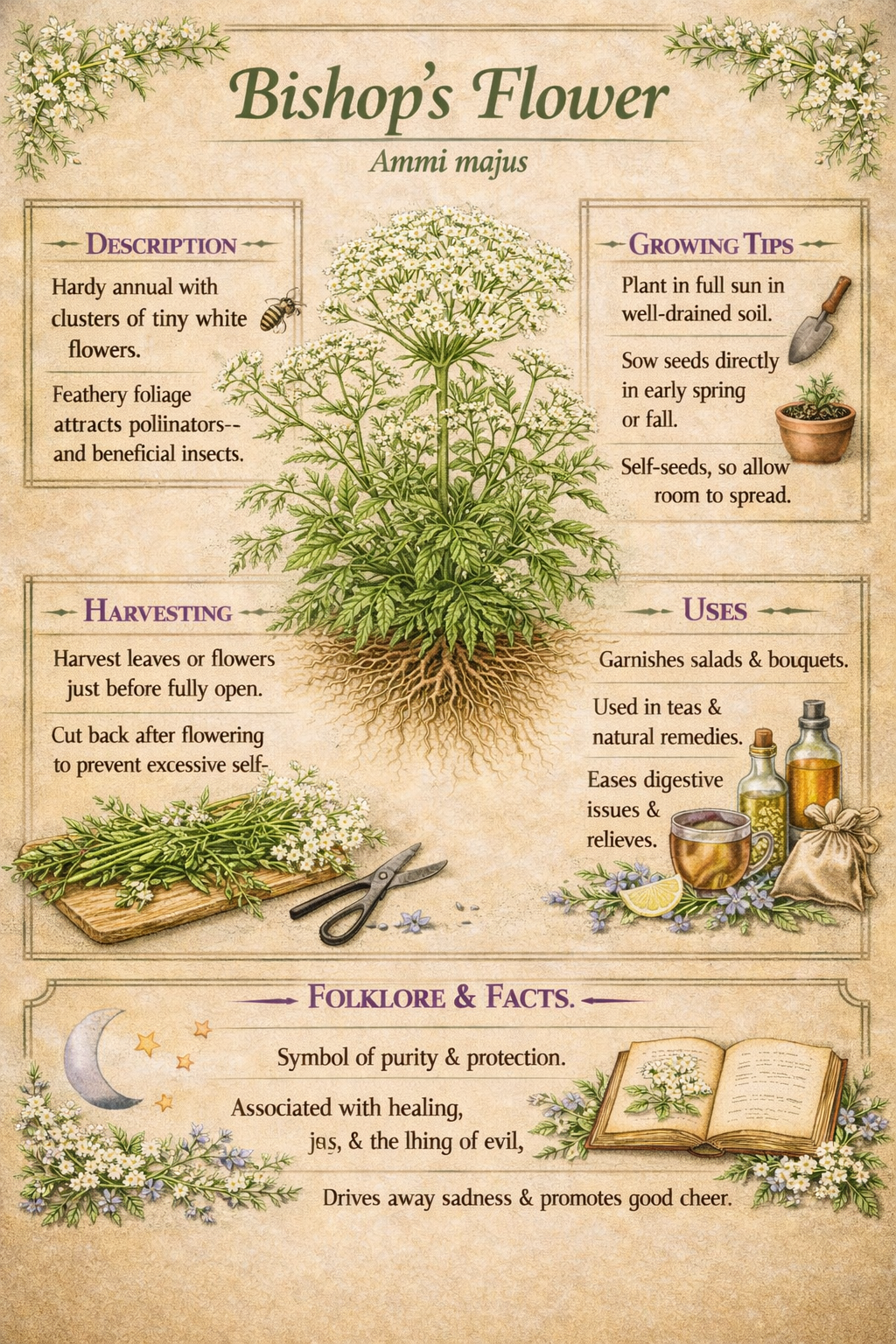 Pollinator Garden Collection | Zinnia, Bee Balm & Bishop's Flower | Butterfly & Bee Garden Guides